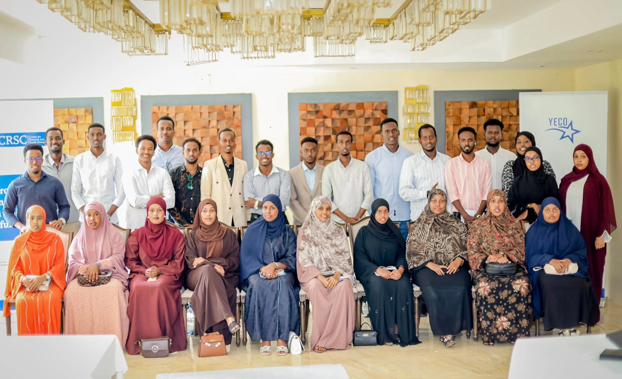 Participants gathered together at a YECO workshop